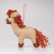 Handmade Wool Felt Horse Hanging Ornament - Cosy Life Ireland