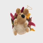Handmade Wool Felt Hedgehog Hanging Ornament