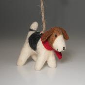 Handmade Wool Felt Jack Russell Terrier Ornament
