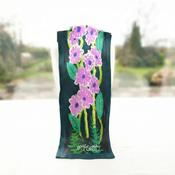 100% Mulberry Silk Scarf Versatile Double-sided Long Scarf Delphiniums in the Moonlight