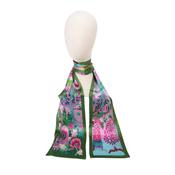 100% Mulberry Silk Scarf Versatile Double-sided Long Scarf Flamingo Road - Cosy Life Ireland image