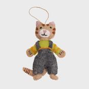 Handmade Wool Felt Cat Hanging Ornament - Cosy Life Ireland