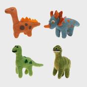 Handmade Wool Felt Dinosaurs Ornaments Assorted