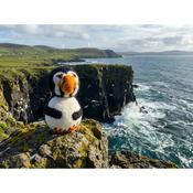 Handmade Wool Felt Puffin Hanging Ornament