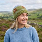 Pure Wool Beanie Fine Knit Unisex Highland Cow Green HC101-G image
