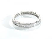 Platinum carre cut diamond full eternity ring image