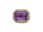 Victorian Amethyst &amp; Seed Pearl Brooch in Yellow Gold image