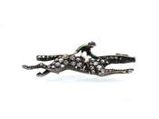 Victorian diamond and enamel horse and jockey brooch image