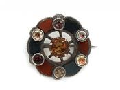 Antique Scottish Silver Wreath Brooch image