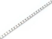 18kt white gold round brilliant cut diamond line bracelet image
