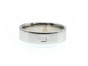 Platinum baguette cut diamond wedding ring image