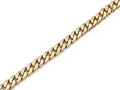 Vintage yellow gold close filed curb link bracelet image