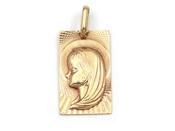 1981 rectangular Mother Mary pendant in gold image