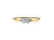 18kt yellow gold flanked diamond solitaire engagement ring image