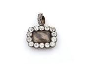 Antique Memento Mori Paste &amp; Rose Gold Open Locket image