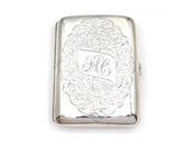 Antique sterling silver curved rectangular case