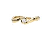 Diamond twist ring in 9kt yellow gold image