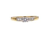 Diamond solitaire engagement ring in 18kt yellow gold image