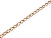 Antique 9kt rose gold oval curb link bracelet image