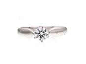 0.40ct round brilliant cut diamond solitaire ring in platinum image