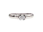 0.20ct round brilliant cut diamond engagement ring in 18kt white gold image