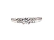 Solitaire diamond engagement ring in 18kt white gold image