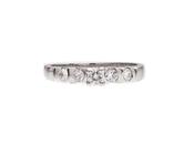 Diamond raised solitaire engagement ring in 18kt white gold image