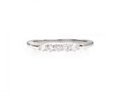 Petite diamond five stone ring in 18kt white gold image