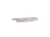 18kt white gold diamond crossover ring image