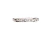 Contemporary princess cut diamond half eternity ring image