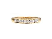 Diamond illusion set half eternity ring in 18kt yellow gold image