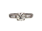 1920s diamond solitaire engagement ring in platinum image