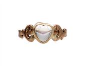 Antique heart moonstone ring in rose gold image