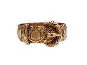 Edwardian 18kt Yellow Gold Carved Buckle Ring image