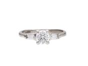 0.45ct round brilliant cut diamond solitaire engagement ring image