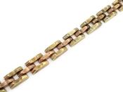 1960s Hungarian 14kt rose and yellow gold textured bracelet image