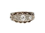 Vintage diamond set wirework ring in 18kt white gold image