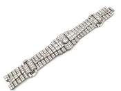 Art Deco Diamond Panel Bracelet in Platinum image