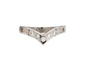 Platinum Diamond Set Wishbone Wedding Ring image