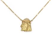 Vintage Diamond Set Wise Man Necklace in 18kt Yellow Gold image