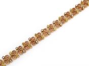 Antique French Seed Pearl, Rose &amp; Yellow Gold Scrolling Bracelet image
