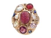 Vintage 'All Jewels' Cluster Ring in 18kt Yellow Gold image