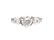 1.02ct Heart Shape Diamond Three Stone Engagement Ring image