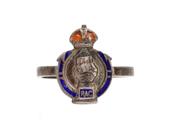 Royal Armoured Corps Military sweetheart ring in sterling silver image