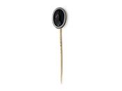 Antique Oval Banded Onyx Stickpin in Yellow Gold image