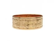 Vintage 6.7mm 'Ivy Leaf' Wedding Ring in 18kt Yellow Gold image