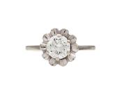 1950s 0.55ct Round Old European Cut Diamond Solitaire Ring image