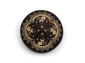 Antique Circular Brooch With Yellow Gold Inlay image