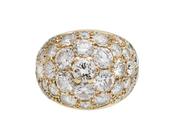 French Diamond Bombe Cluster Ring in 18kt Yellow Gold image