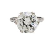 1950s 4.17ct Diamond Solitaire Engagement Ring in 18kt White Gold image